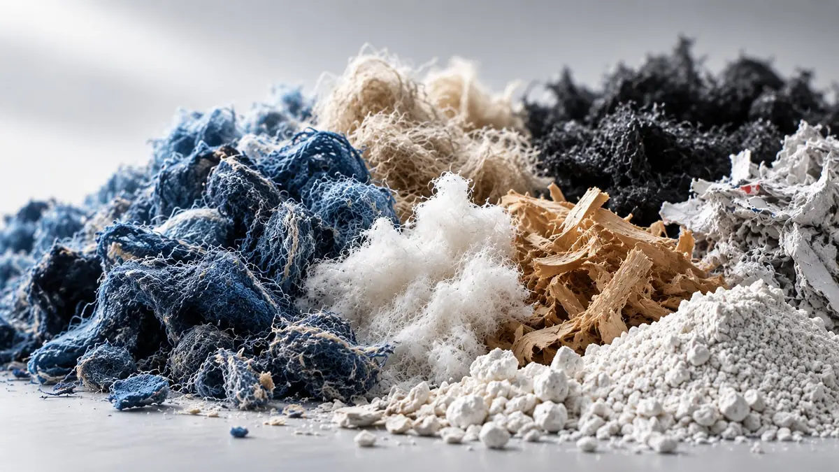 Different recycled fiber streams